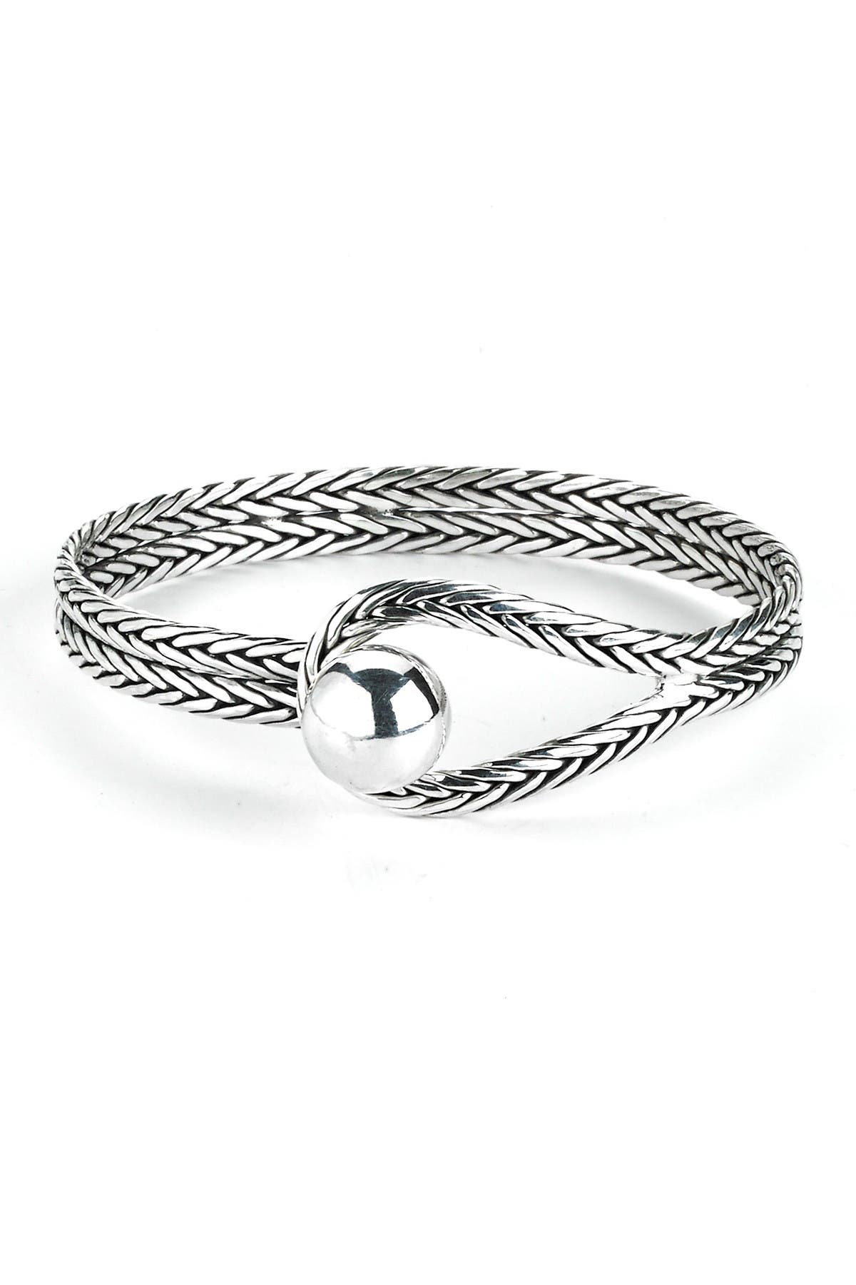 SAMUEL B. Sterling Silver Polished High Ball Buckle Bracelet