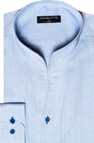 MASUTTO Charlote Tulip Stand Up Collar Long Sleeve Shirt