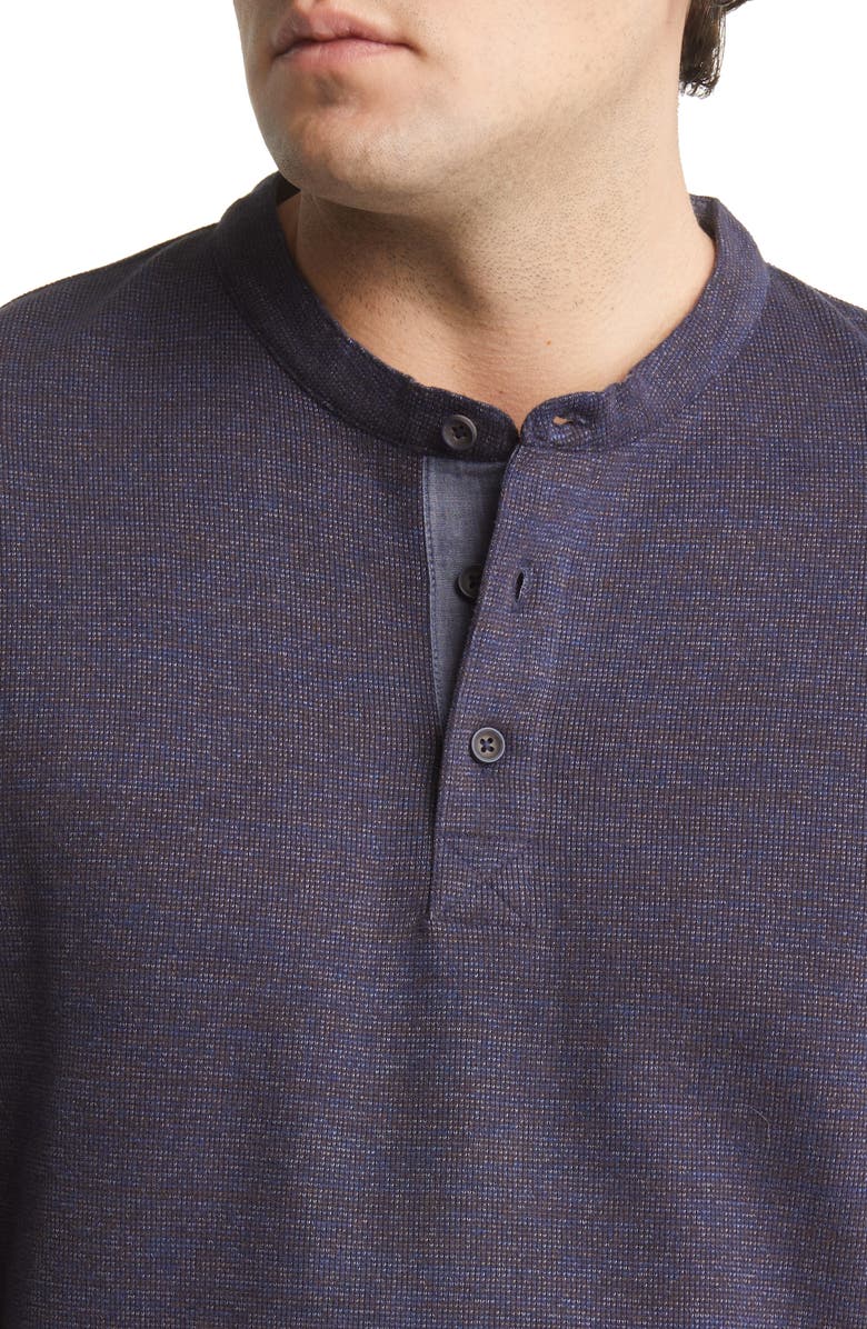 Johnston & Murphy Textured Cotton Blend Henley, Alternate, color, 