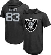 Majestic Threads Men's Majestic Threads Darren Waller Black Las Vegas Raiders Player Name & Number Tri-Blend Hoodie T-Shirt
