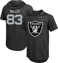 Majestic Threads Men's Majestic Threads Darren Waller Black Las Vegas Raiders Player Name & Number Tri-Blend Hoodie T-Shirt