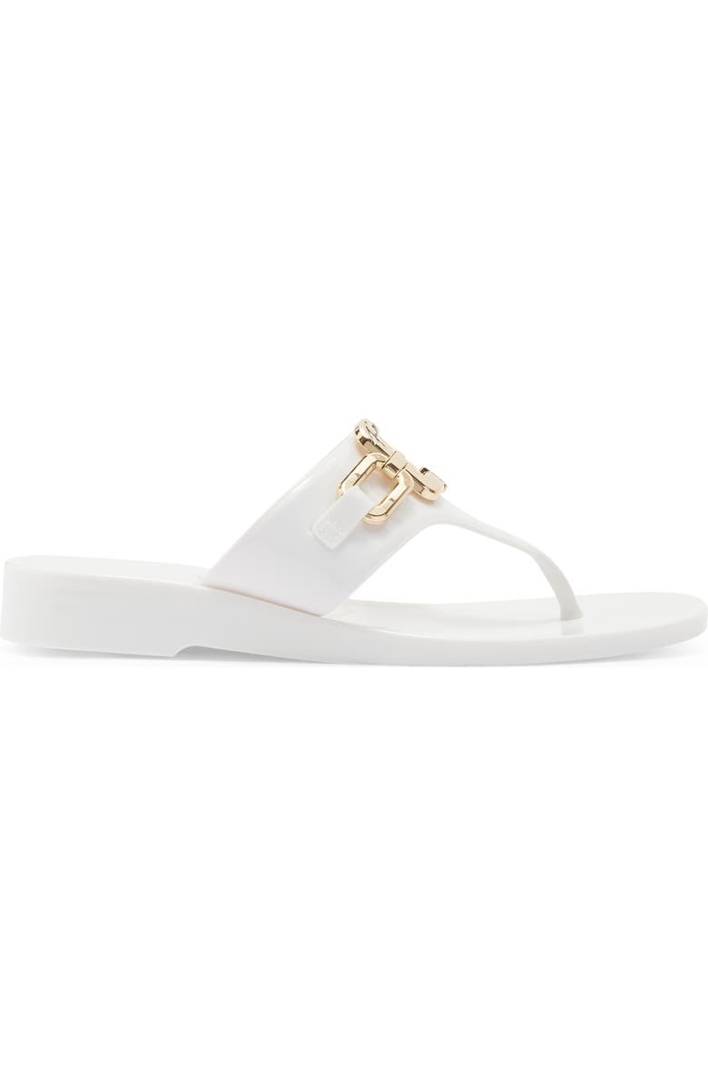 KARL LAGERFELD PARIS Vardice Flat Sandal, Alternate, color, Bright White