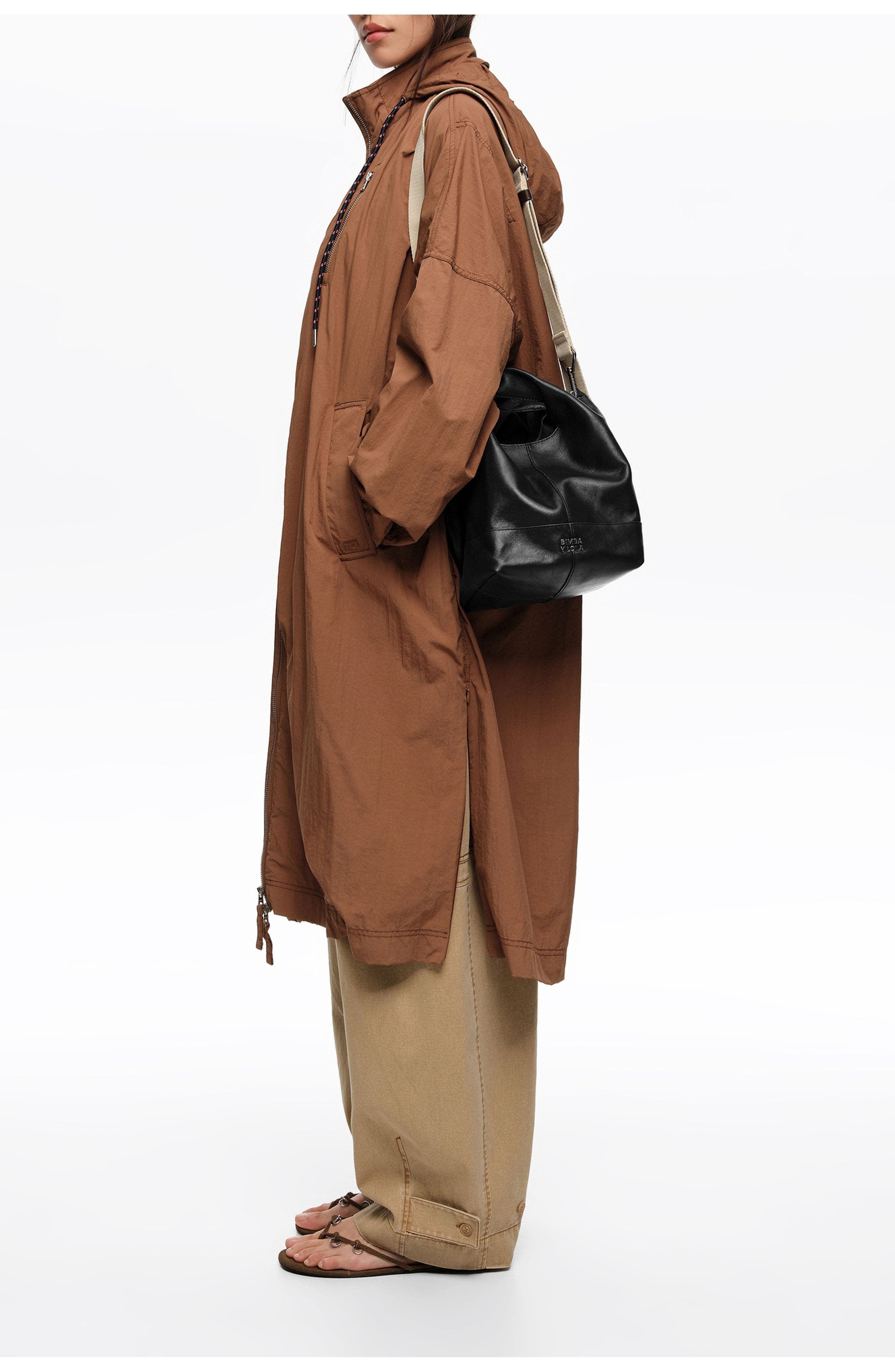 Bimba y Lola Medium Leather Tote Bag, Alternate, color, Petrol