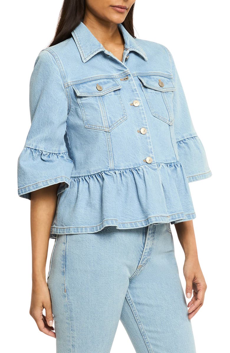 Cinq à Sept Mandie Denim Jacket, Main, color, Mist