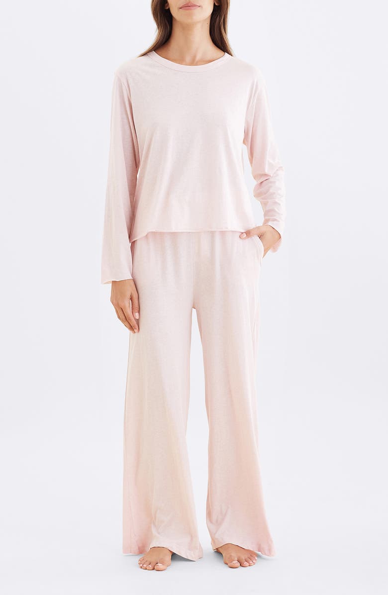 Papinelle Jada Organic Cotton Pajama Pants, Alternate, color, Pink