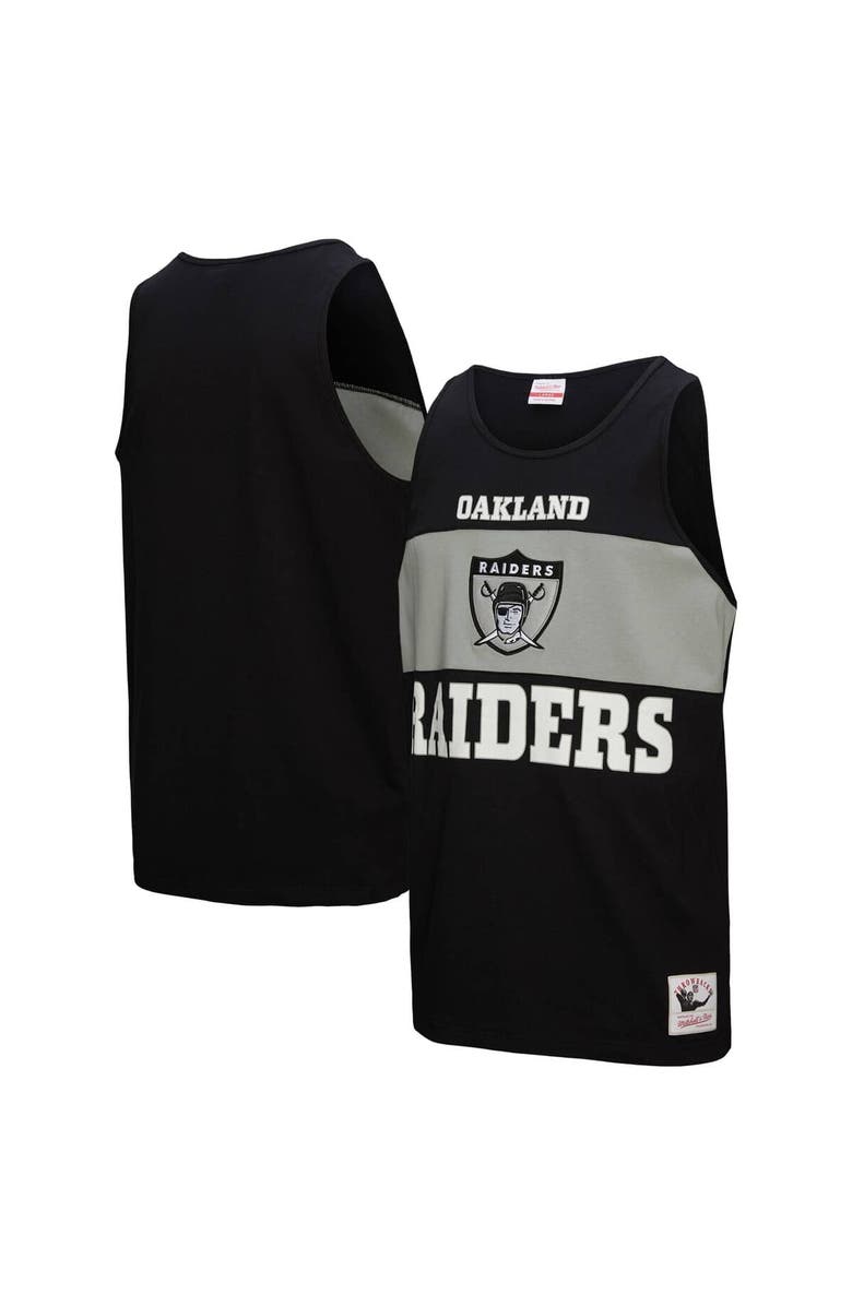 Mitchell & Ness Men's Mitchell & Ness Black Oakland Raiders Retro Colorblock Tank Top, Main, color, Black