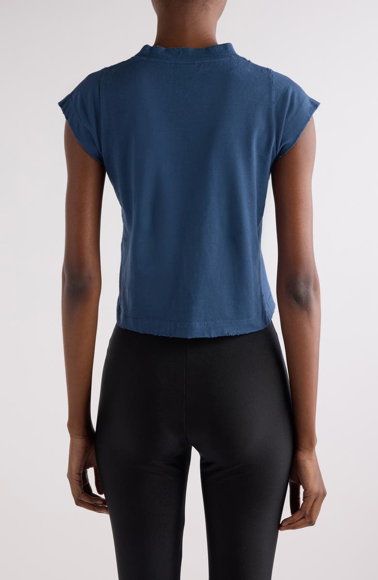 Balenciaga Shrunken Graphic T-Shirt, Alternate, color, 5002 Dark Blue