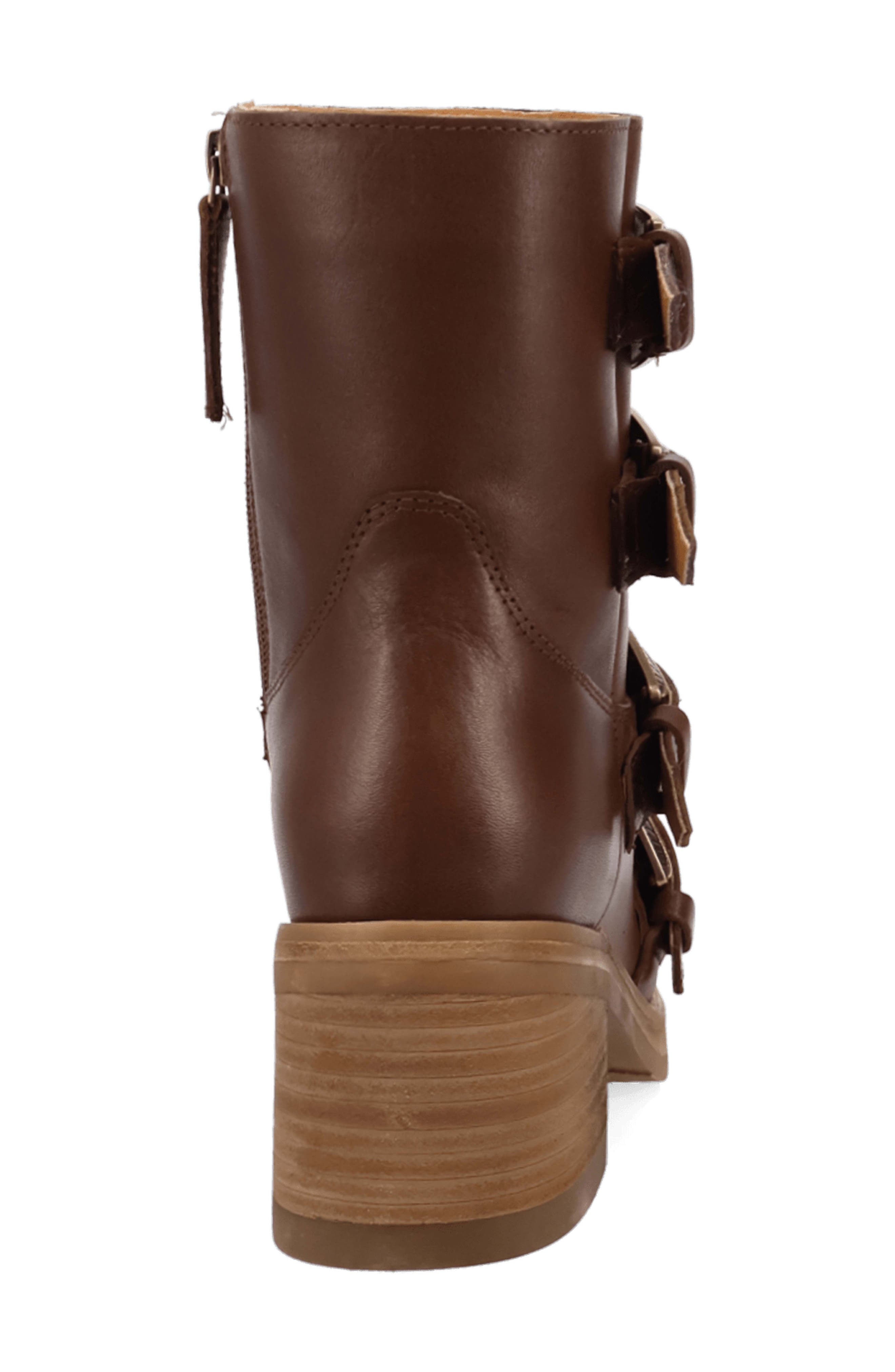 Topanga Buckle Strap Bootie, Alternate, color, BROWN