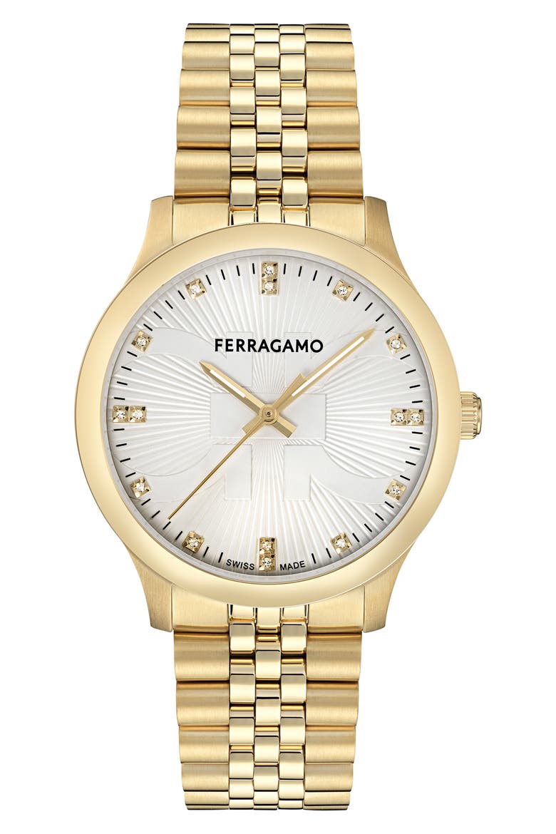 Duo Diamond Bracelet Watch, 40mm, Main, color, IP YELLOW GOLD