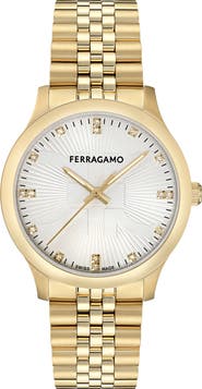 FERRAGAMO Duo Diamond Bracelet Watch, 40mm