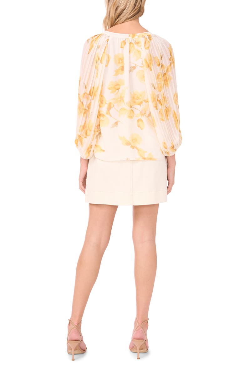Pleated Sleeve Top, Alternate, color, NEW IVORY