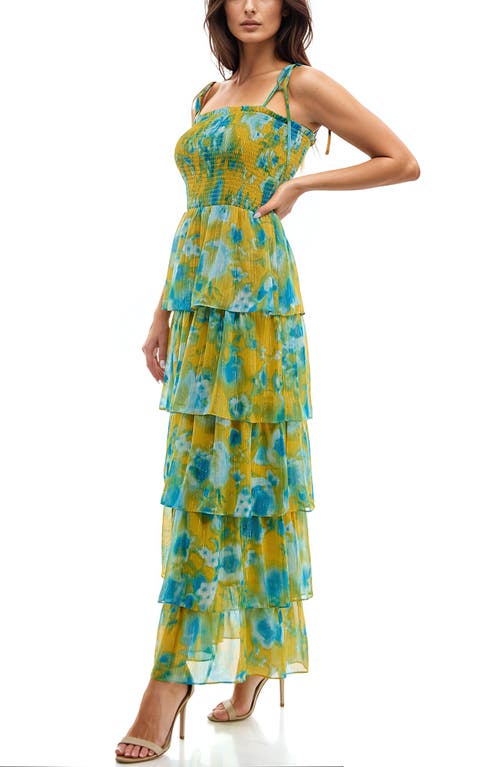 SOCIALITE SOCIALITE FLORAL TIERED MAXI SUNDRESS
