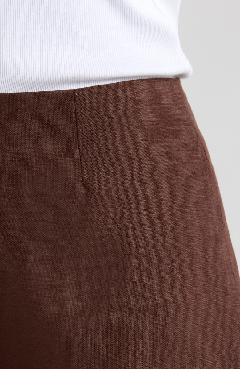 Faithfull the Brand Lila Linen Shorts, Alternate, color, Bistre