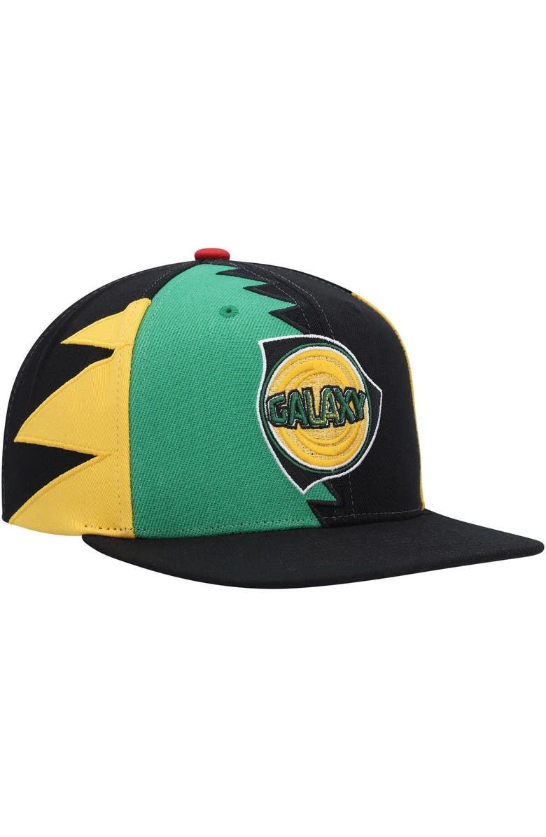 Mitchell & Ness Men's Mitchell & Ness Black LA Galaxy Jersey Hook Snapback Hat, Alternate, color, Black