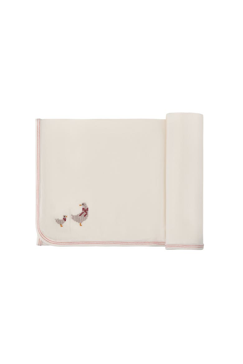 Cross Stitch Duckling Collection - Layette Set, Alternate, color, Ivory/Pink