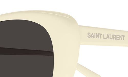 Saint Laurent 52mm Cat Eye Sunglasses In White