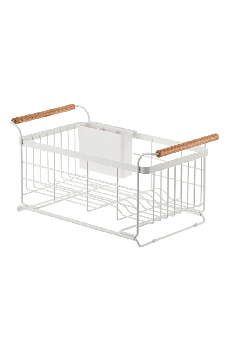 Yamazaki Over the Sink Dish Drainer Rack, Main, color, White