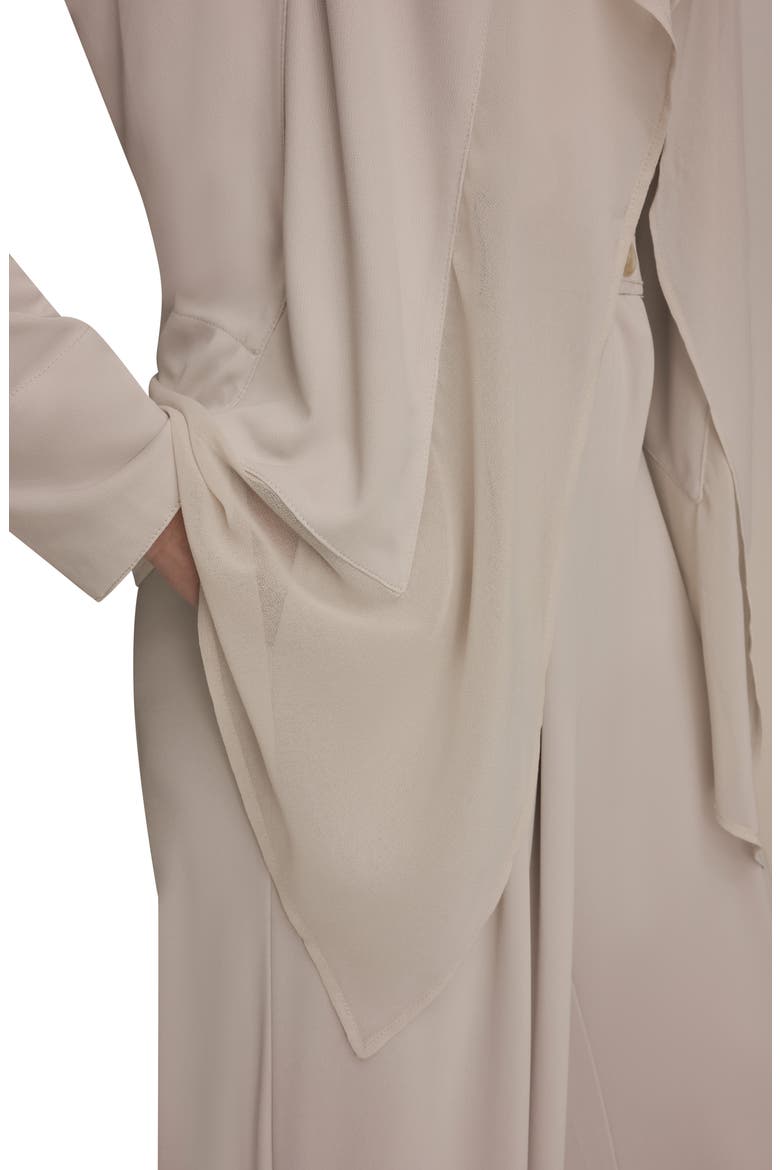 Mixed Media Open Front Jacket, Alternate, color, TUSCAN GREY