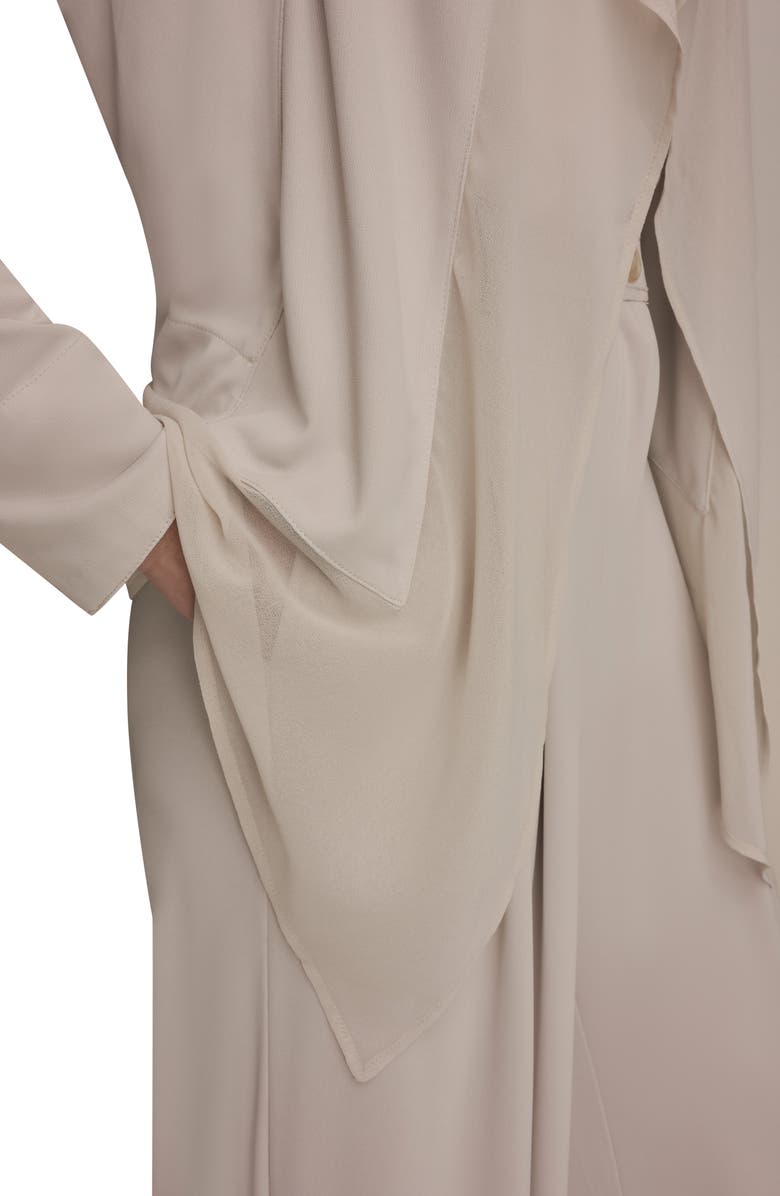 Donna Karan New York Mixed Media Open Front Jacket, Alternate, color, Tuscan Grey