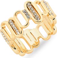 NORDSTROM RACK Cubic Zirconia Paper Clip Ring