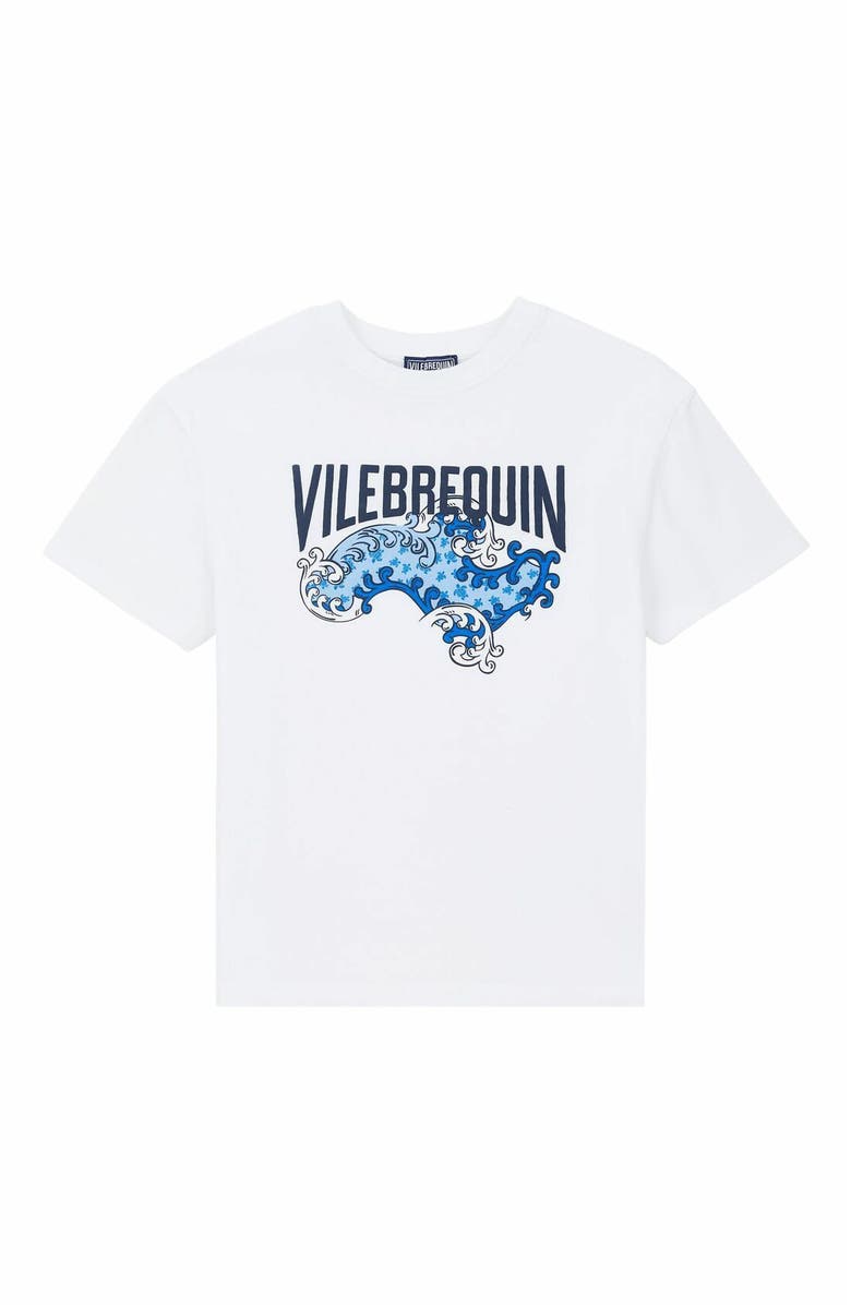 Vilebrequin Kids' Ronde Des Tortues Wave Organic Cotton T-Shirt, Main, color,