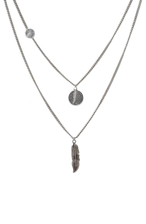 Ettika Men's Double Layered Charm Necklace