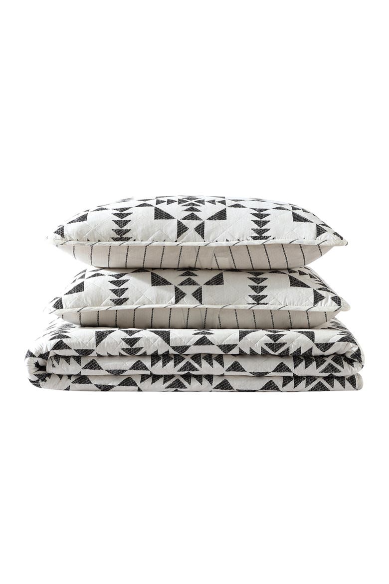 Arrowhead Cotton Quilt 3-Piece Set, Main, color, CARBON