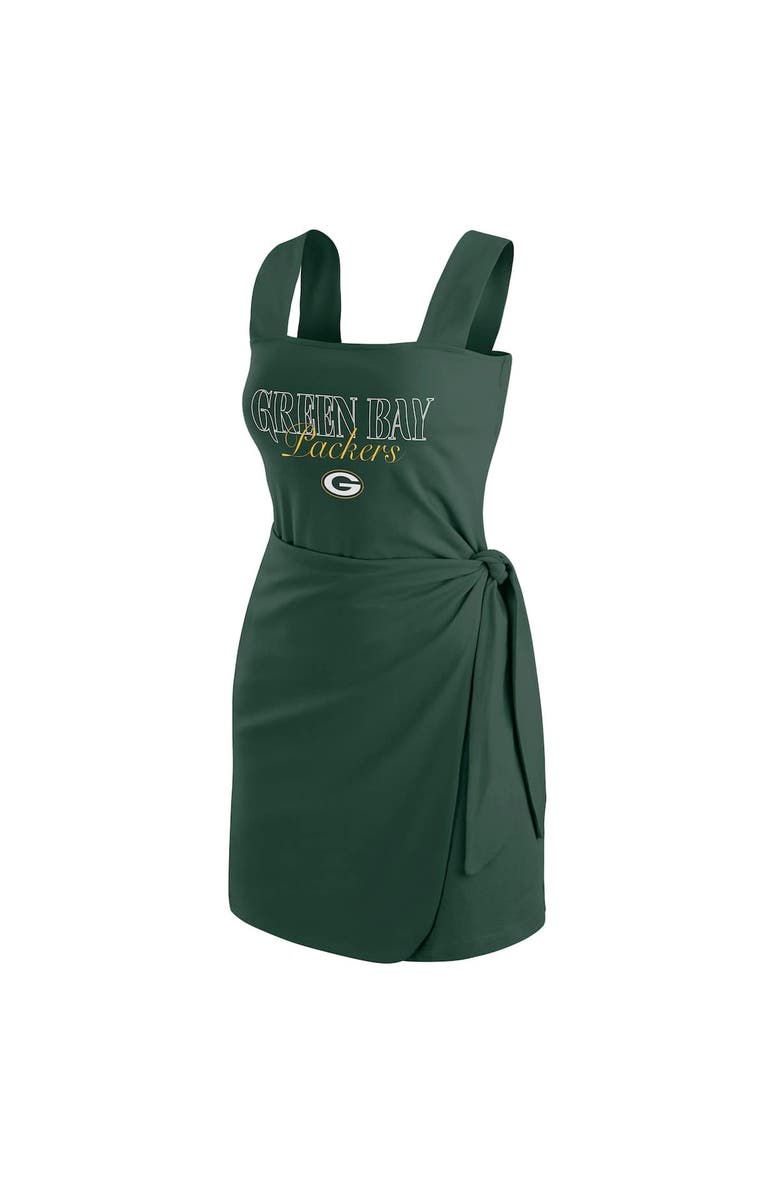 WEAR by Erin Andrews Women's WEAR by Erin Andrews Green Green Bay Packers Wrap Dress, Alternate, color,