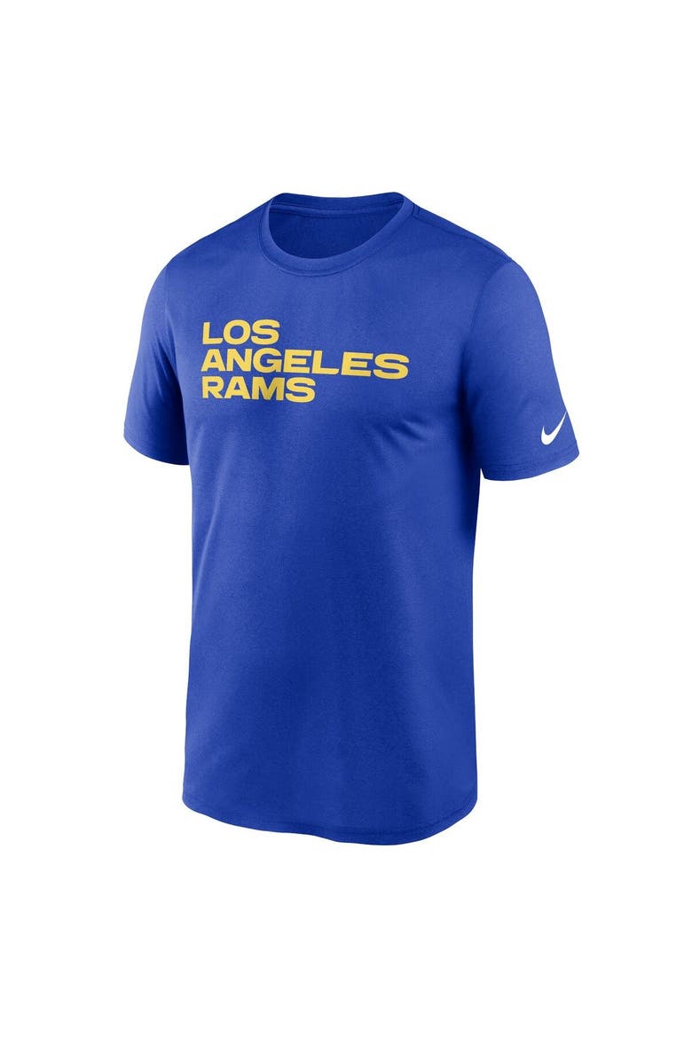 Men's Nike  Royal Los Angeles Rams Legend Wordmark Performance T-Shirt, Alternate, color, Royal