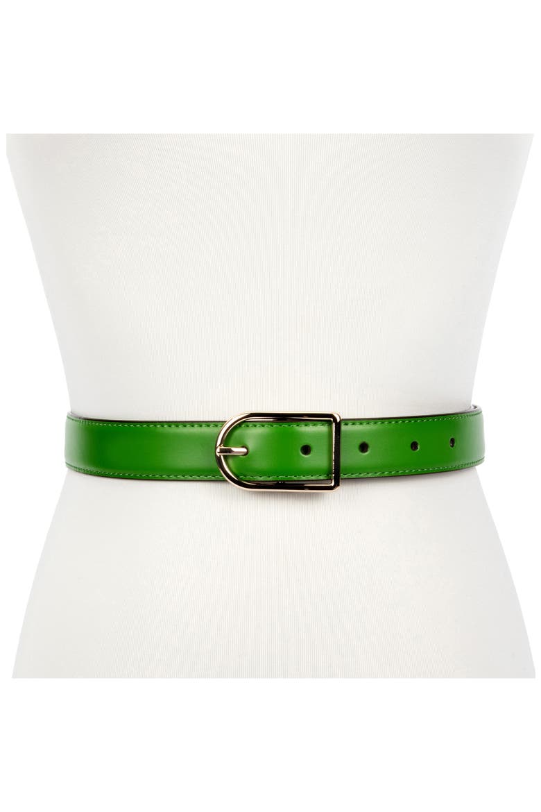 leather belt, Alternate, color, KS GREEN