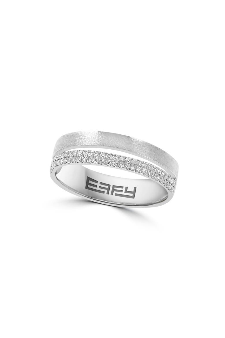 Diamond Pavé Sterling Silver Band, Main, color, SILVER