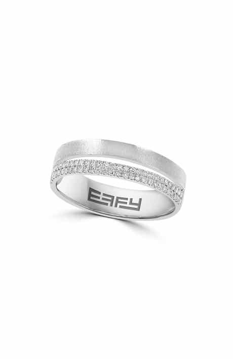 Diamond Pavé Sterling Silver Band