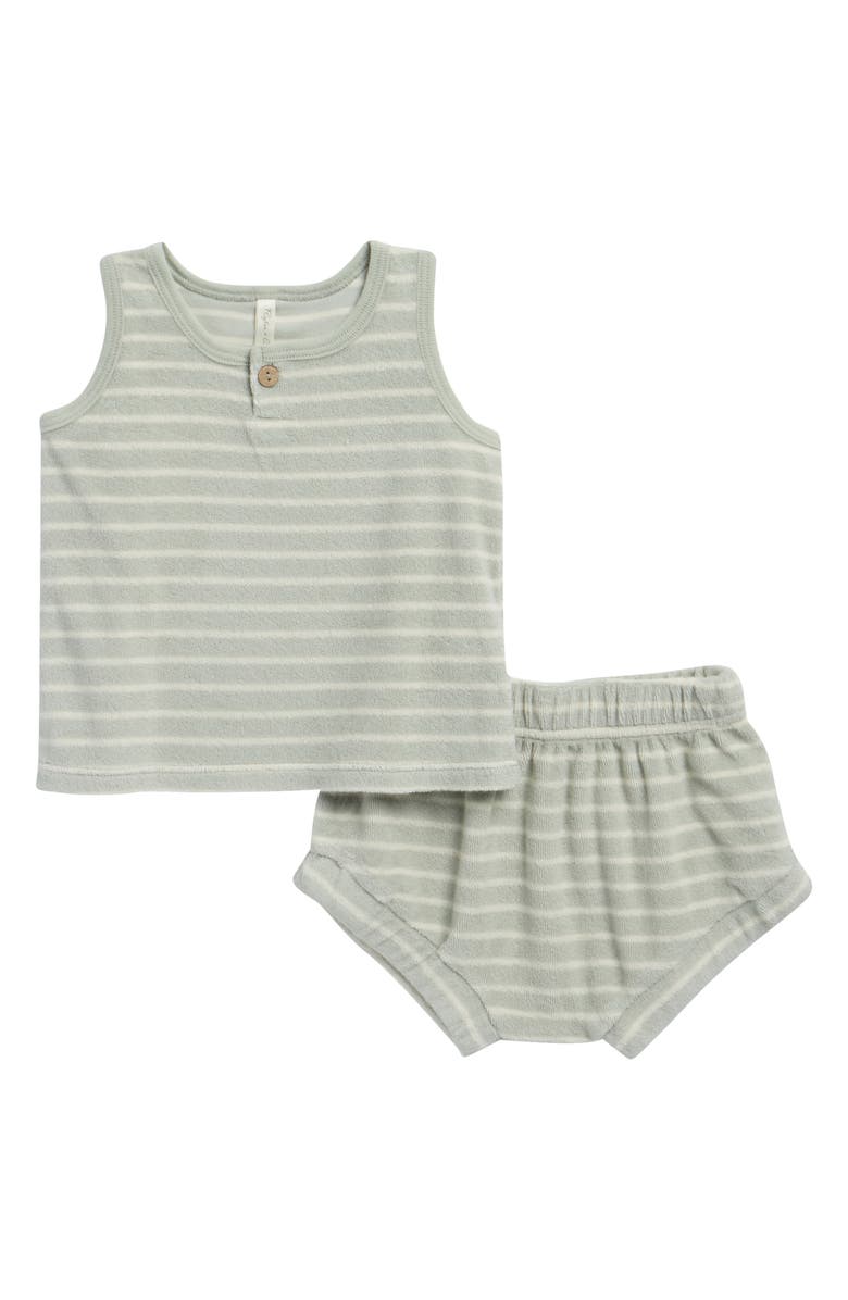 Rylee + Cru Terry Tank & Shorts Set, Main, color, Seafoam