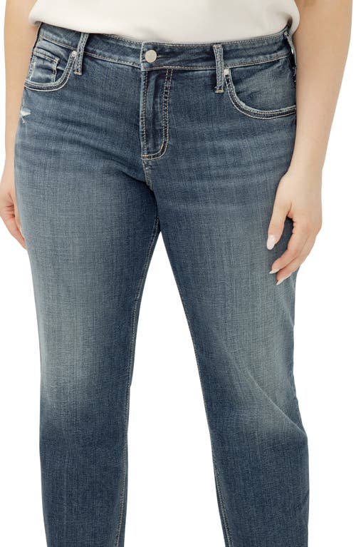 Silver Jeans Co. Mid Rise Slim Boyfriend Jeans In Blue
