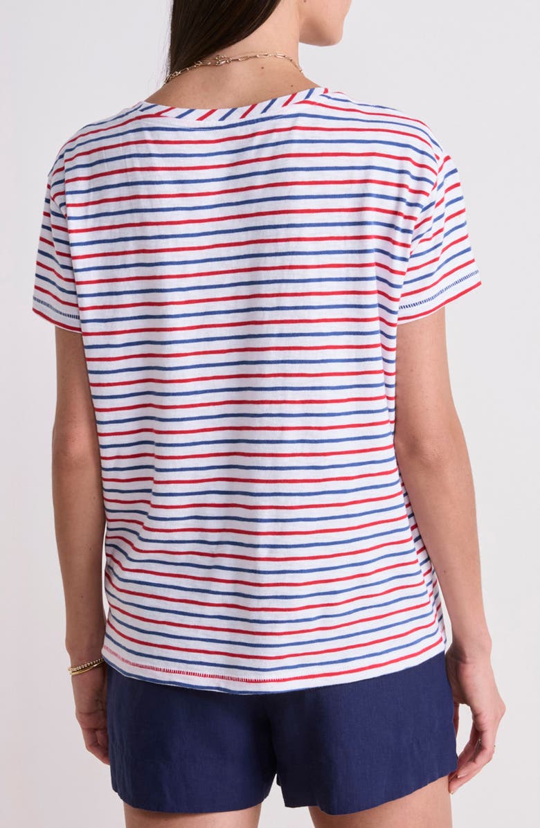 vineyard vines Relaxed Cotton Slub T-Shirt, Alternate, color, Stripe Whiteredmoon