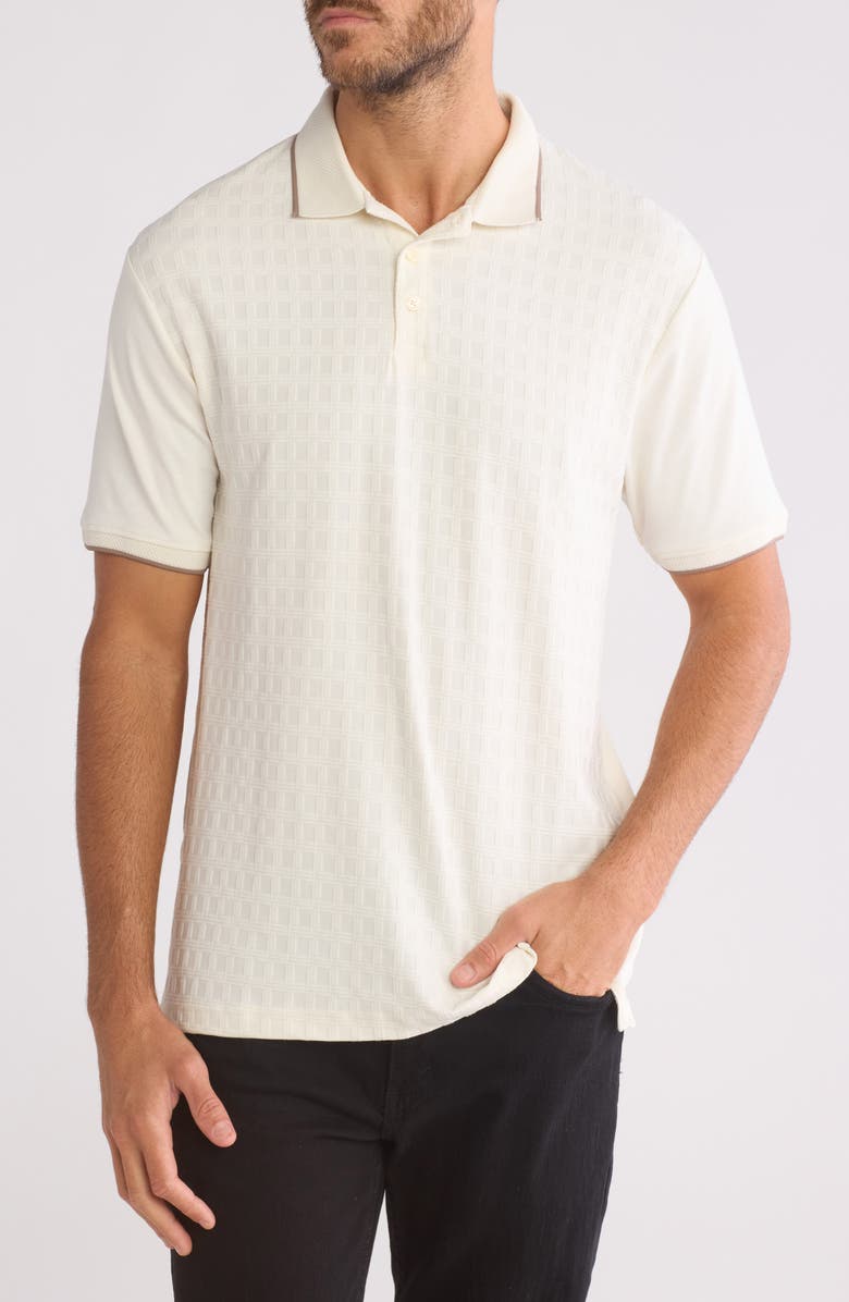 DENIM AND FLOWER Textured Tip Polo, Main, color,