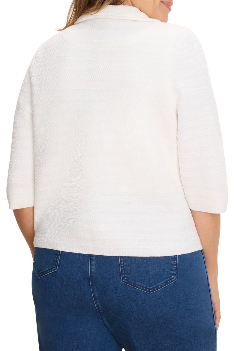 Elbow Sleeve Textured Knit Jacket, Alternate, color, PAPER WHITE