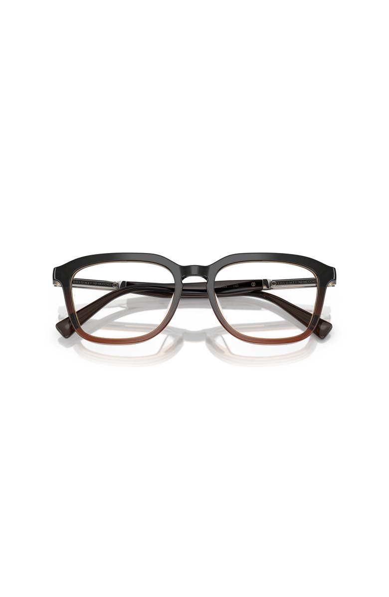 Brunello Cucinelli 53mm Rectangle optical glasses, Alternate, color, Black