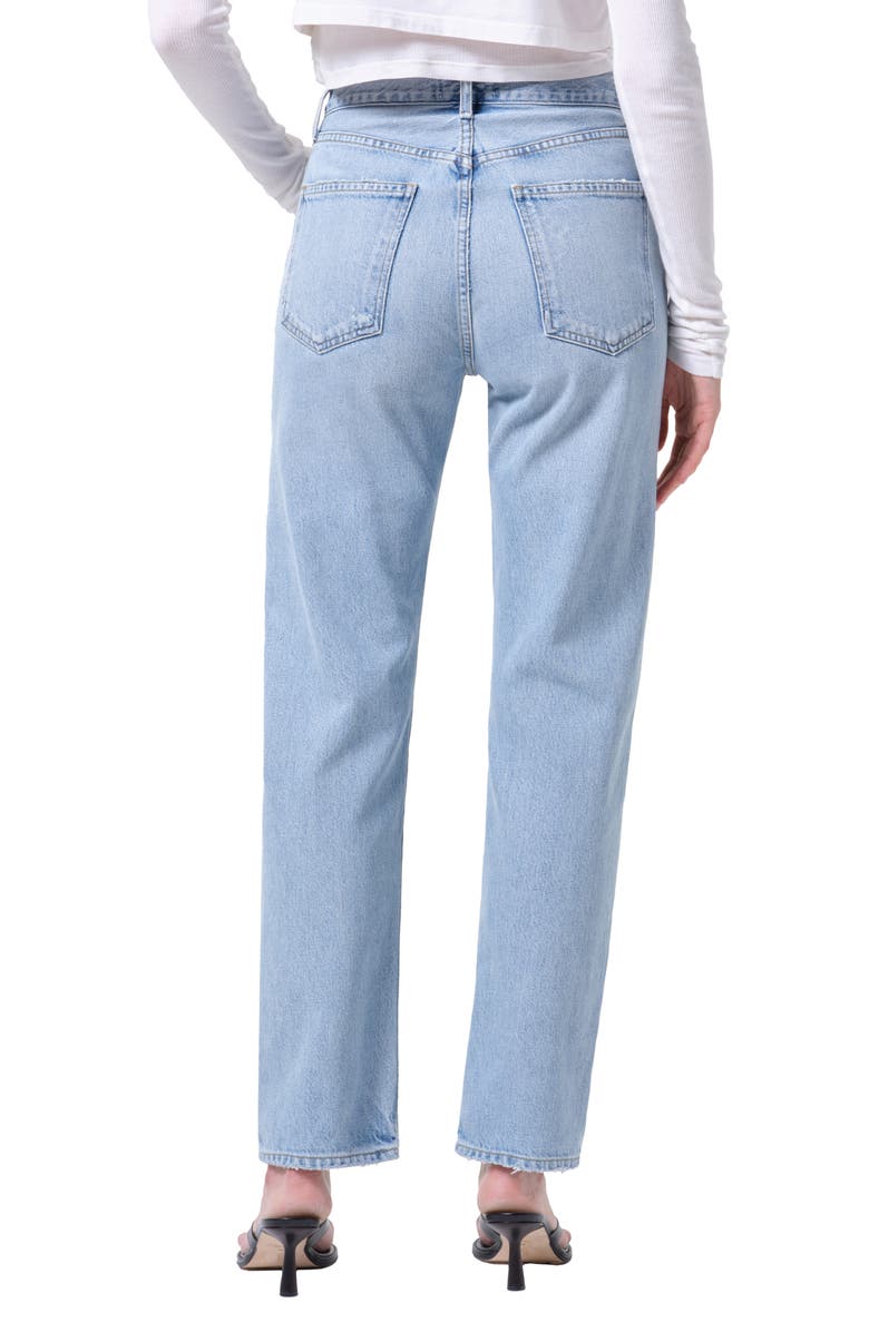 AGOLDE '90s Pinch Waist High Waist Straight Leg Jeans, Alternate, color, Addition Medium Indigo