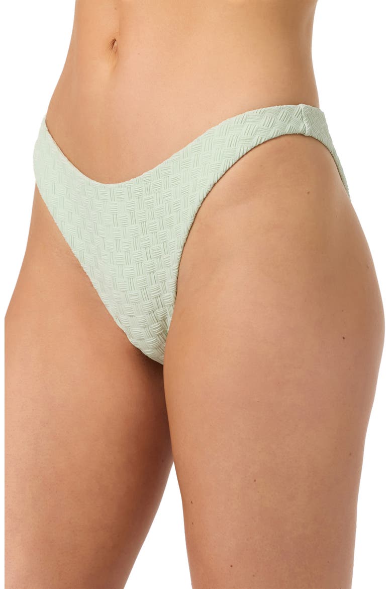 Willow Weave Flamenco Bikini Bottoms, Alternate, color, GREEN LILY
