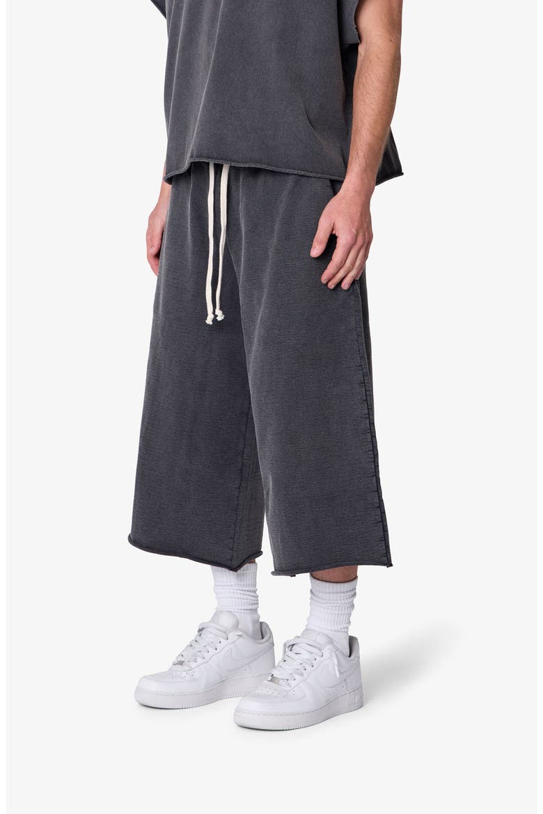 Extra Long Sweat Shorts, Alternate, color, WASHED BLACK