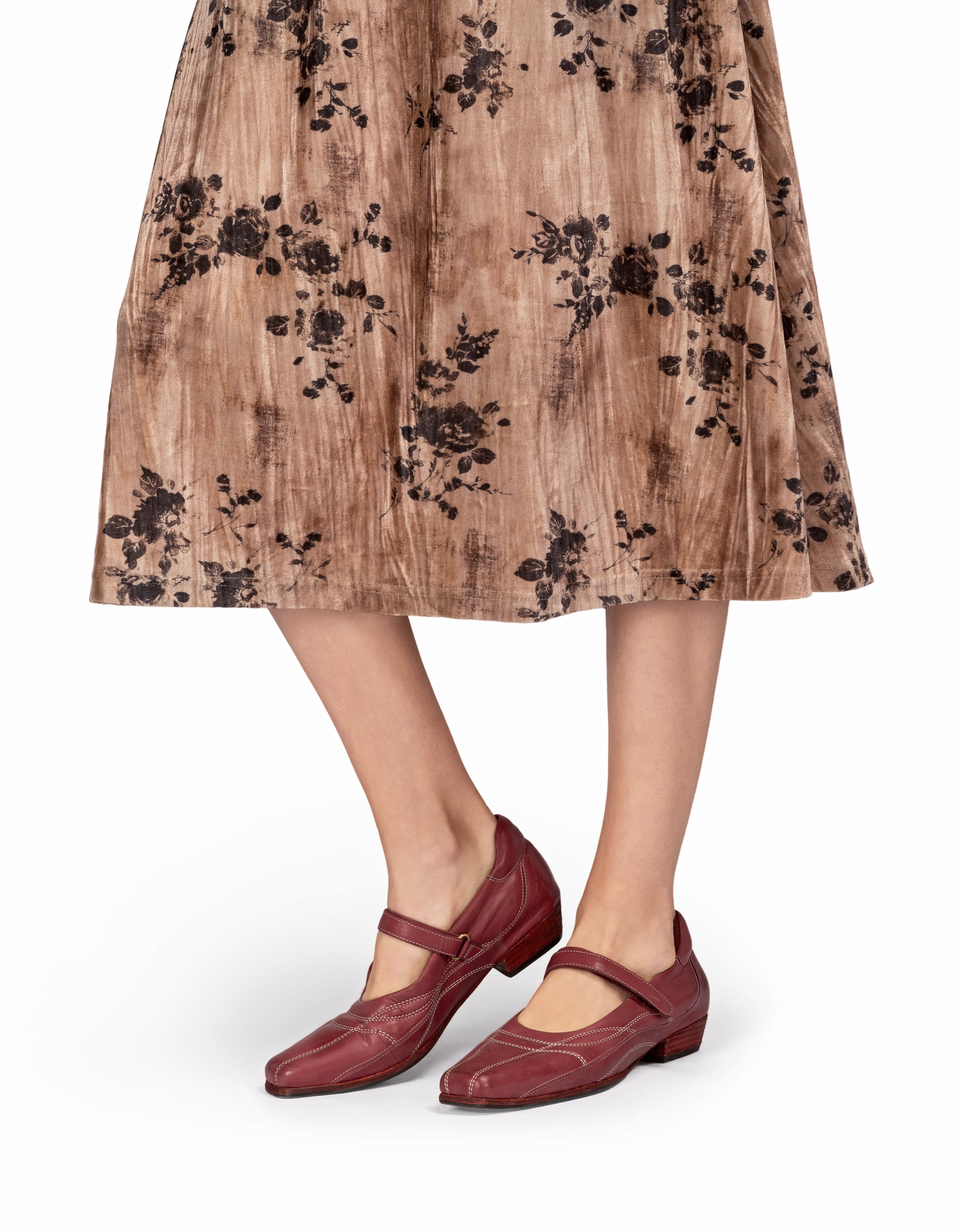 Folk Genuine Leather Mary Jane Heel, Alternate, color, Merlot