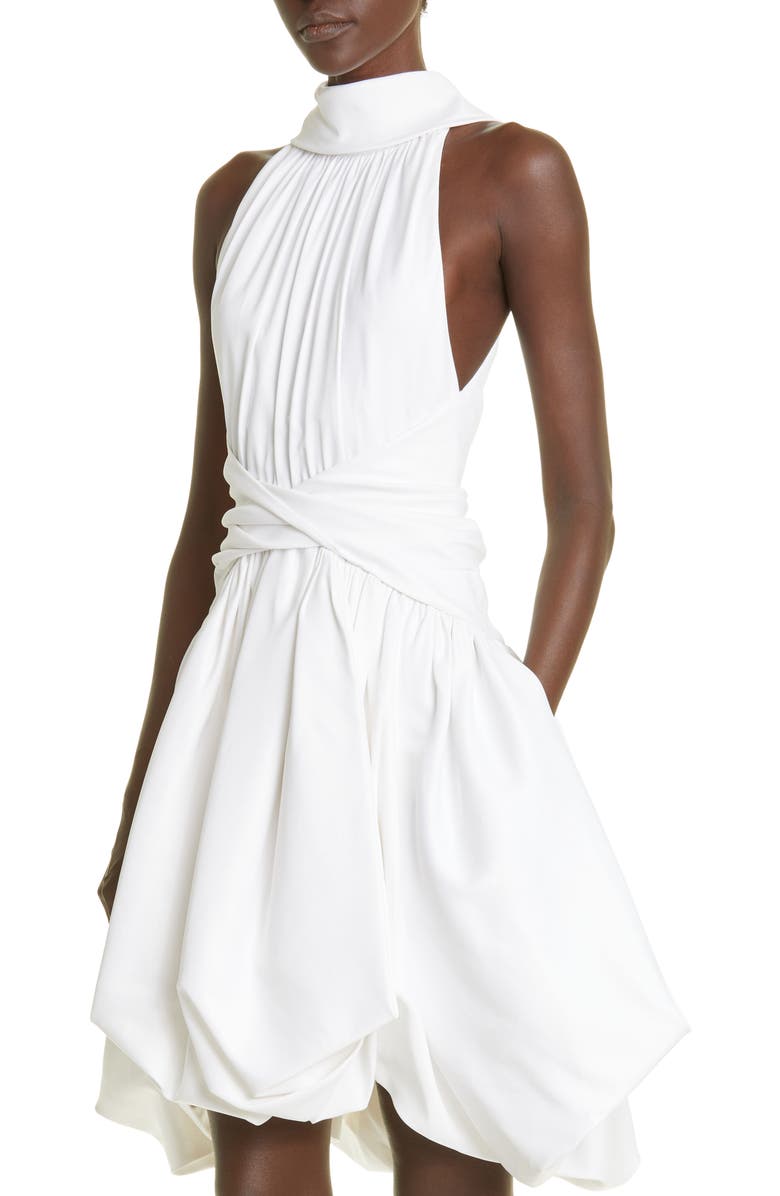 Proenza Schouler Bubble Skirt Technical Cotton Dress, Alternate, color,