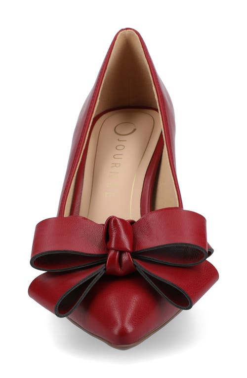 Journee Collection Crystol Pump In Burgundy