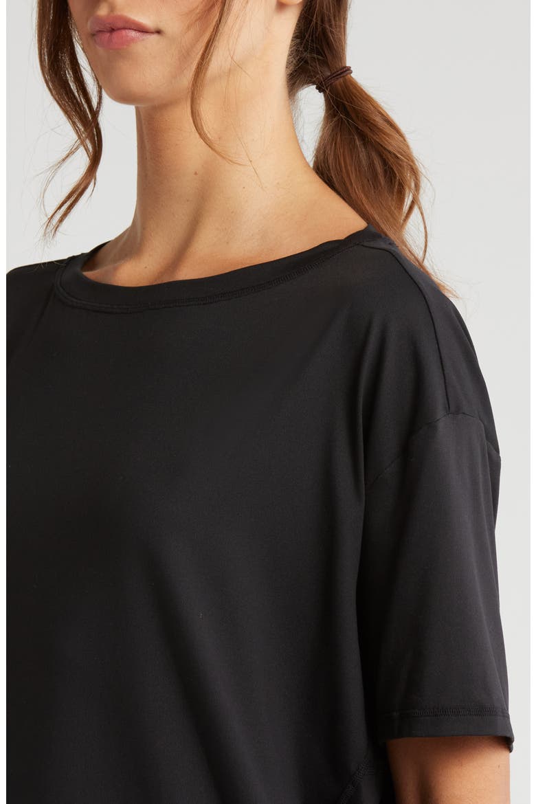 Equilibrium Cocoon T-Shirt, Alternate, color, BLACK