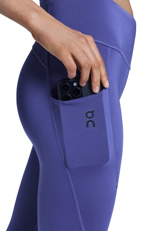 On Performance Running Ankle Tights In Iris