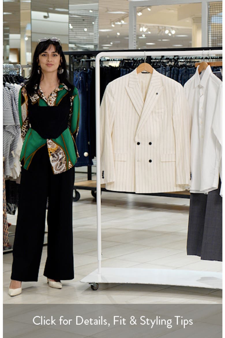 Ridley Slim Fit Pinstripe Double Breasted Sport Coat video
