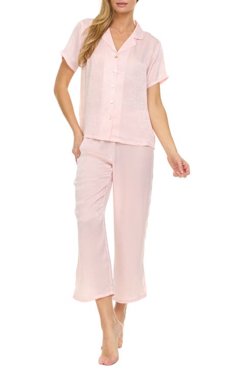 Laurena Sandwashed Charmeuse Capri Pajamas