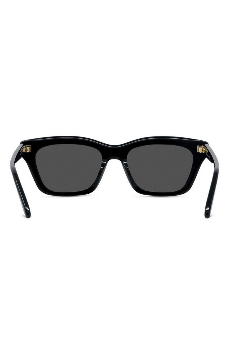 Loewe Slim 53mm Rectangular Sunglasses, Alternate, color, Shiny Black / Smoke