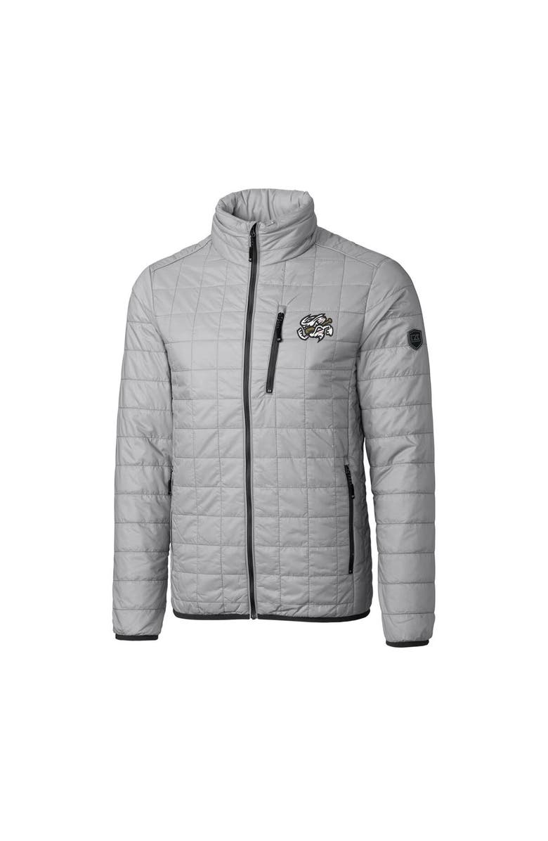 Cutter & Buck Men's Cutter & Buck Gray Omaha Storm Chasers Rainier PrimaLoft Eco Insulated Full-Zip Puffer Jacket, Alternate, color, 
